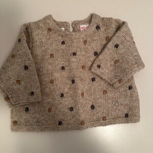 Cozy Knit Sweater with Polka Dots, Zara 0-1 months